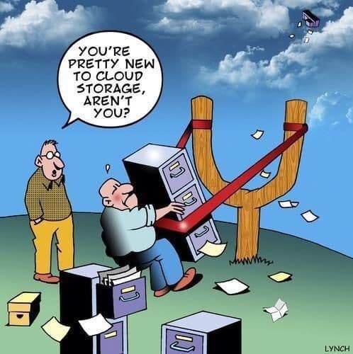 Cloud storage web comic
