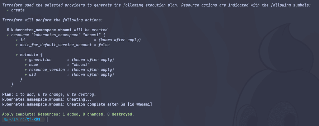 terraform apply example
