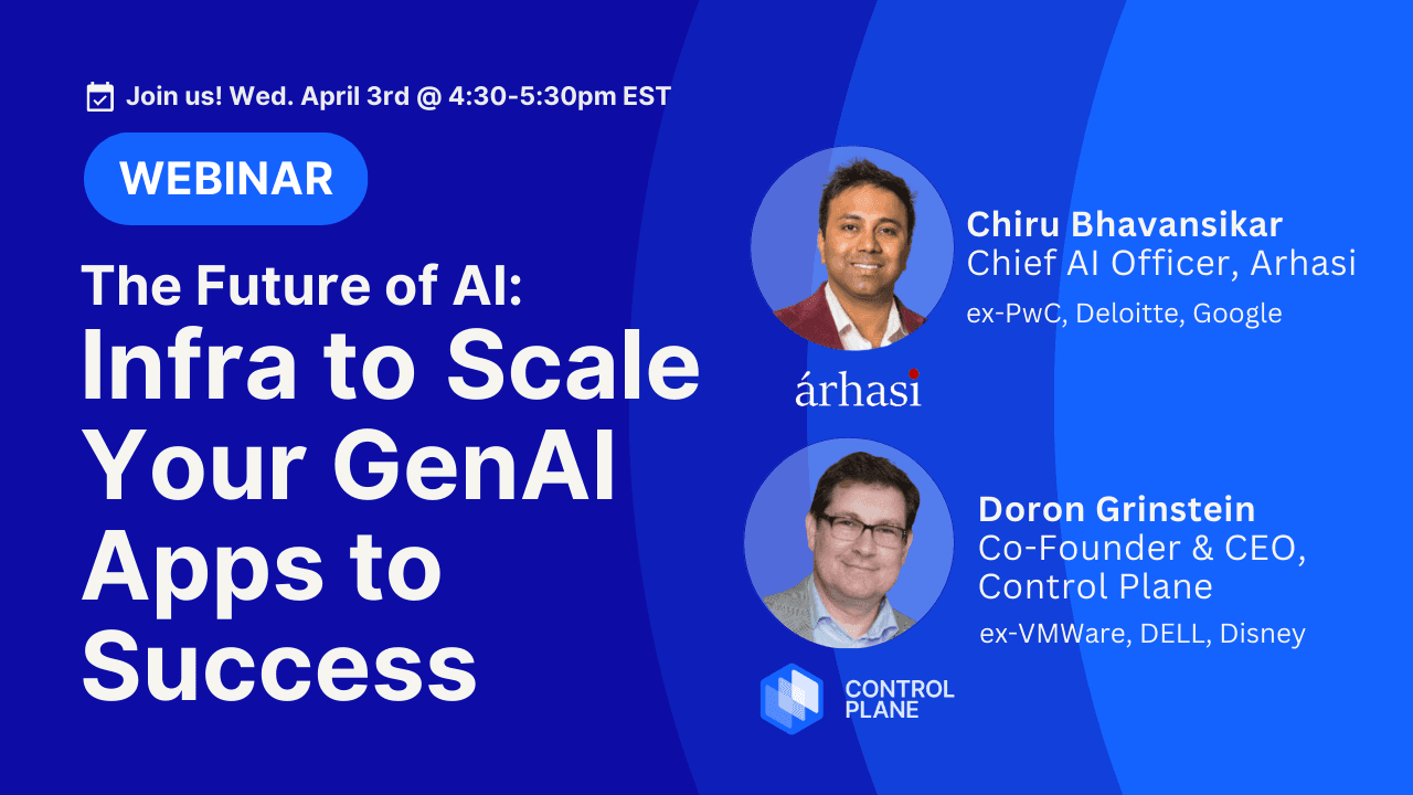 Webinar promo: Unlocking the Future of AI with Control Plane and Arhasi.