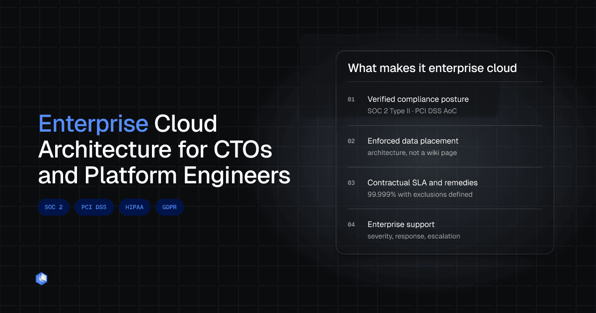 Enterprise Cloud Architecture for CTOs and Platform Engineers