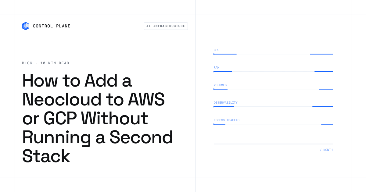 Add a neocloud to AWS or GCP